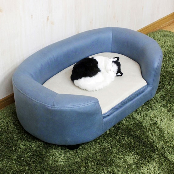 引っかきキズに強い座面リバーシブルタイプのペットソファ (BL) 5枚目画像