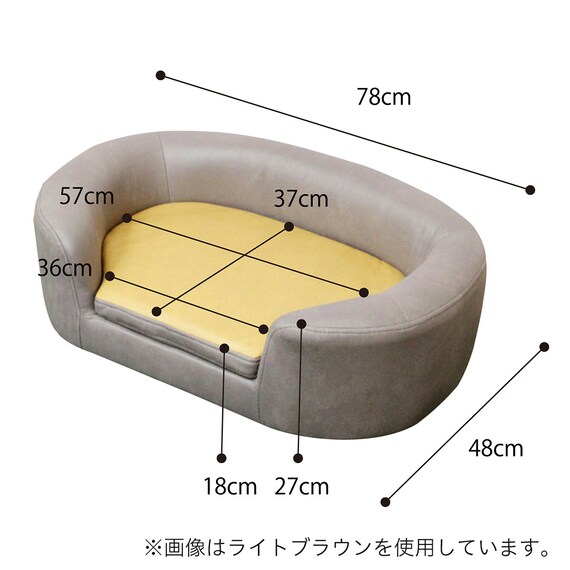 引っかきキズに強い座面リバーシブルタイプのペットソファ (BL) 7枚目画像