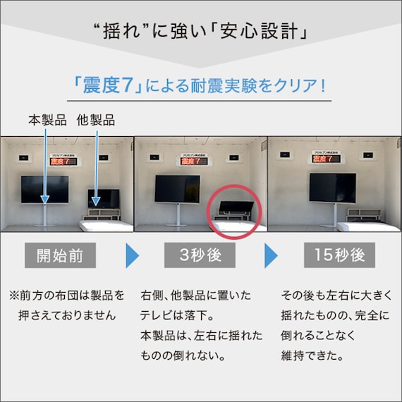 八角テレビスタンド ロータイプ (OTG GR) 9枚目画像