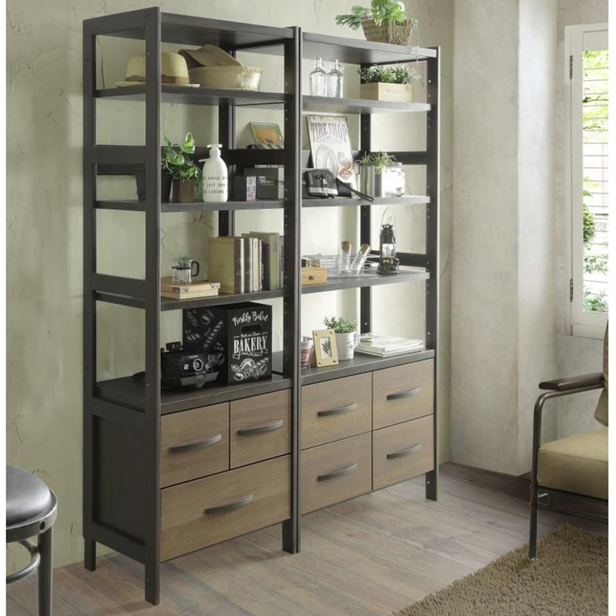 シンプル木目調デザインマルチサイドボード (BR) | ニトリネット【公式