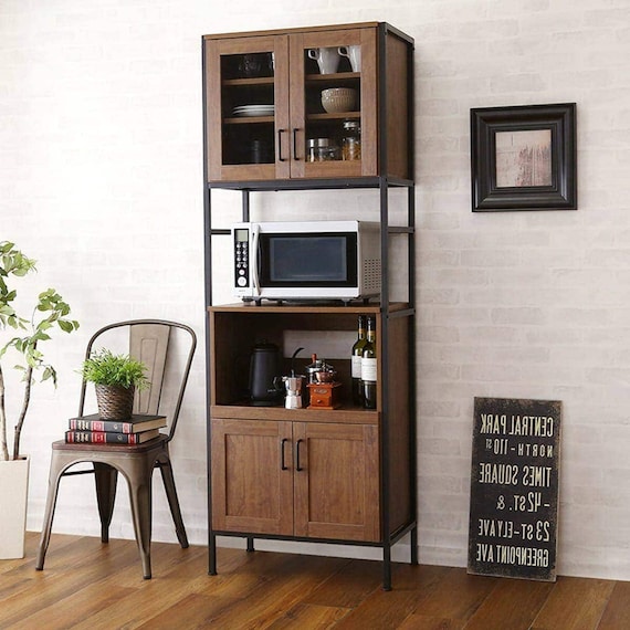 ヴィンテージスリム食器棚 (WAL) 1枚目画像