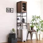 ヴィンテージごみ箱上ラック すきま収納タイプ(WAL) 1枚目画像