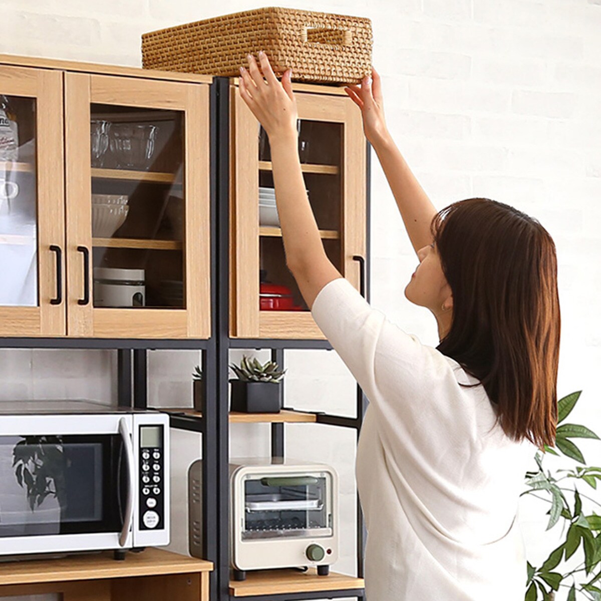 ヴィンテージごみ箱上ラック すきま収納タイプ(NA) | ニトリネット