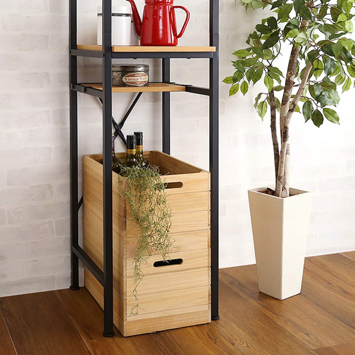 ヴィンテージごみ箱上ラック すきま収納タイプ(NA) | ニトリネット