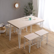 さわやかなオシャレダイニング5点セット (WOK)