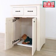 温かみある木製のトイレ収納付キャビネット