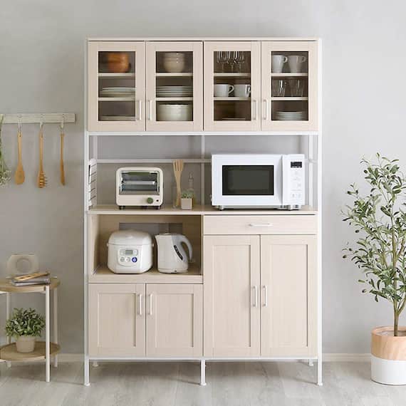 北欧風キッチンボード18120(WH) 1枚目画像