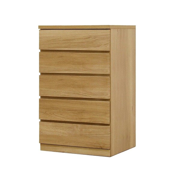 選べるチェスト60 5段 (奥行55cm OAK) 1枚目画像