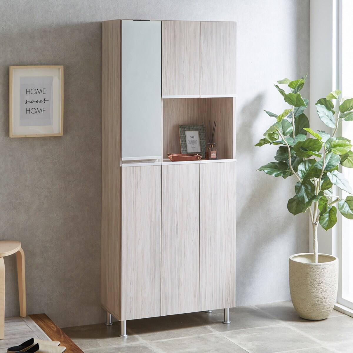 シューズボックスリアル ハイタイプ(幅75.2cm GY) | ニトリネット