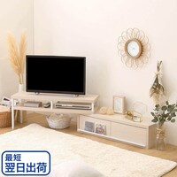 【最短翌日出荷】さわやかな完成品伸長式テレビ台 (WOK)