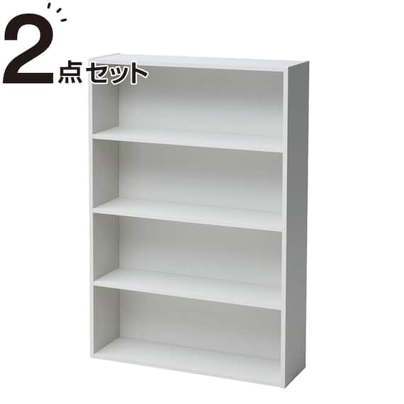 コミックラック 薄型4段(WW)2個セット 1枚目画像