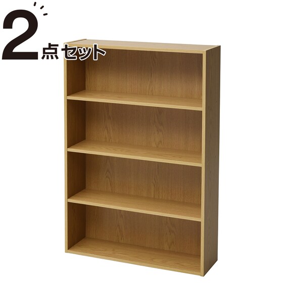 コミックラック 薄型4段(LBR)2個セット 1枚目画像