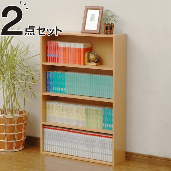 コミックラック 薄型4段(NA)2個セット 1枚目画像