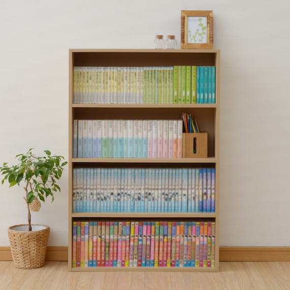 コミックラック 薄型4段(クラフト)2個セット 2枚目画像