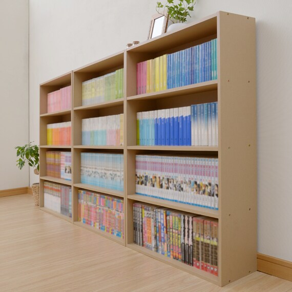 コミックラック 薄型4段(クラフト)2個セット 7枚目画像