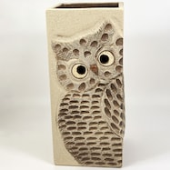 スクエアーふくろう彫傘立