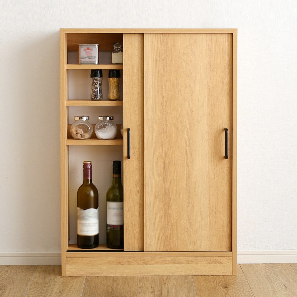 ヴィンテージカウンター下引き戸収納6015☆60.2x16.1x85cm VKSS-6015-WAL ヴィンテージカウンター下引き戸収納6015 ホーム