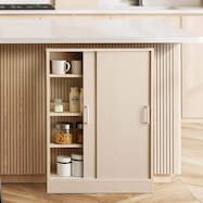 さわやかなカウンター下引き戸収納(WOK)