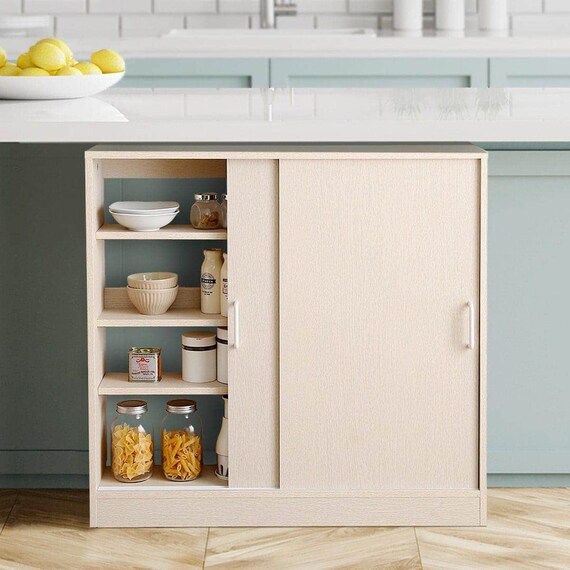 さわやかなカウンター下引き戸収納（9020 WOK） 1枚目画像