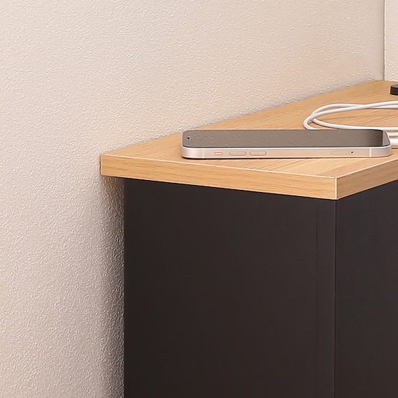 ルーターボックス(小 ナチュラル/ブラック) 5枚目画像
