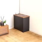 ルーターボックス(大 ウォールナット/ブラック) 5枚目画像