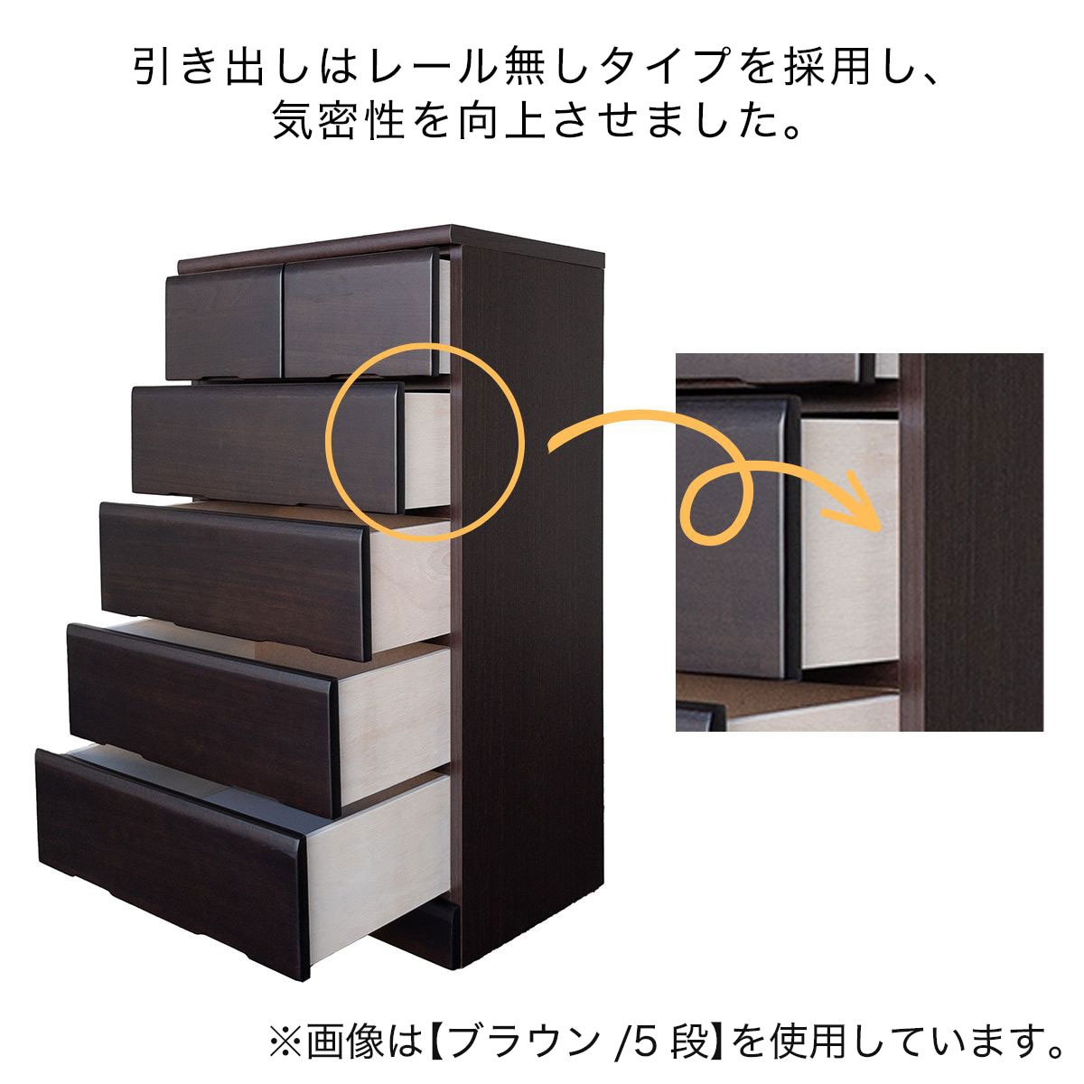 ニトリ木製5段チェスト ニトリ 多サイズ薄型チェスト (幅59.5cm 5段 NA) : ニトリ Yahoo