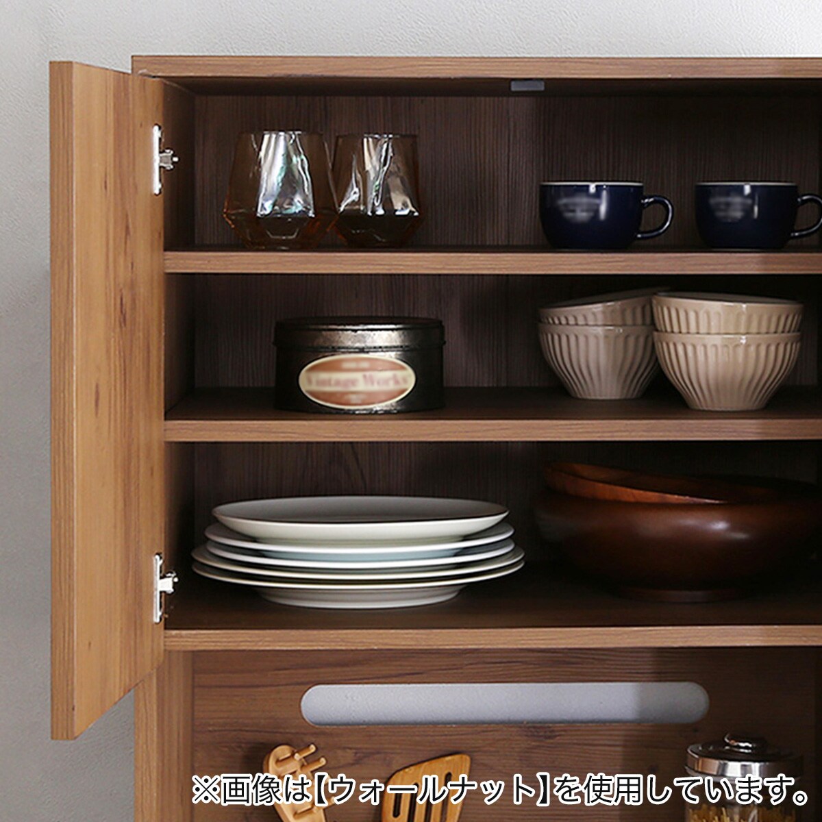 ヴィンテージ木製ごみ箱上ラック (スリムタイプ NA) | ニトリネット