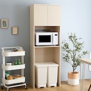 さわやかな木製ごみ箱上ラック (スリムタイプ)【期間限定価格:11/28~1/5まで】