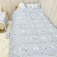 ぼく、シマエナガ。 掛けフトンカバー ライトグレー