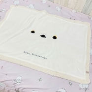 ぼく、シマエナガ。 ボアブランケット ホワイト