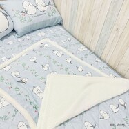 ぼく、シマエナガ。 ボアブランケット ライトグレー