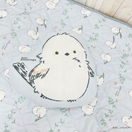 ぼく、シマエナガ。 ダイカットクッション ライトグレー