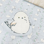 ぼく、シマエナガ。 ダイカットクッション ライトグレー