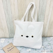 ぼく、シマエナガ。 トートバッグ(ホワイト)