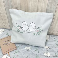ぼく、シマエナガ。 トートバッグ(ライトグレー)
