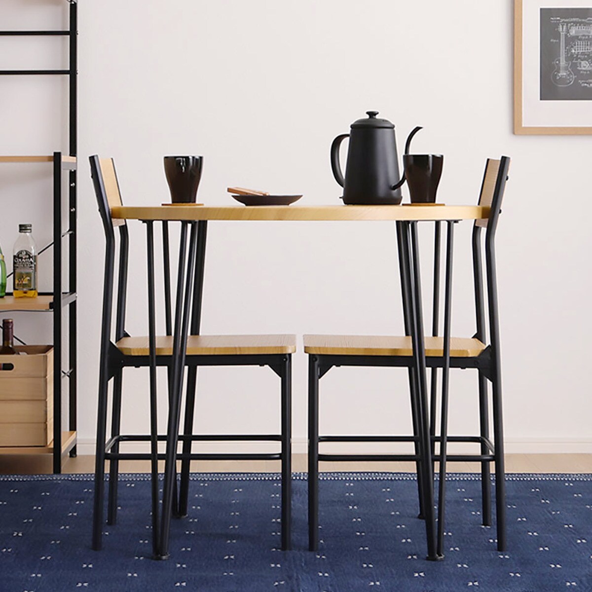 ヴィンテージ円形ダイニング3点セット (NA) | ニトリネット【公式