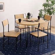 ヴィンテージ円形ダイニング5点セット