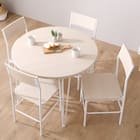 さわやかな円形ダイニング5点セット (WW) 1枚目画像