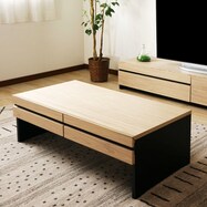 天然木工芸突板センターテーブル100