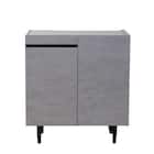 メラミンサイドボード (幅80cm GY) 1枚目画像