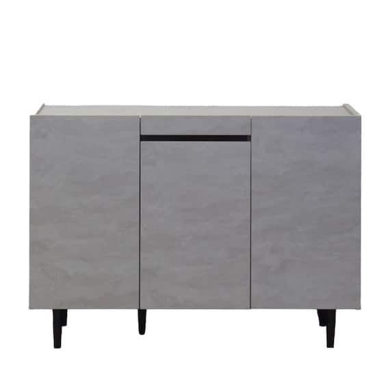 メラミンサイドボード (幅120cm GY) 1枚目画像