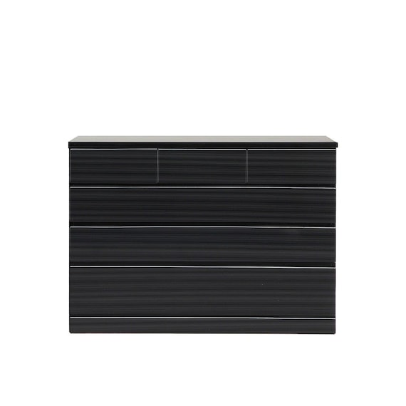 ハイグロス ローチェスト(120-4 BK) 1枚目画像