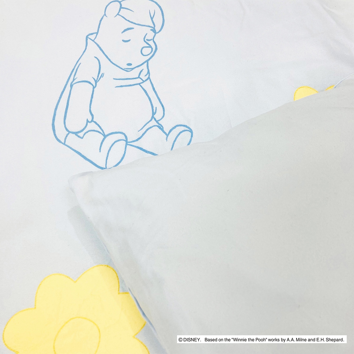 【新品未開封】丸八真綿 くまのプーさん カバー4点セット シングルサイズ くまのプーさん フラワー 布団カバー シングルロングサイズ 2点
