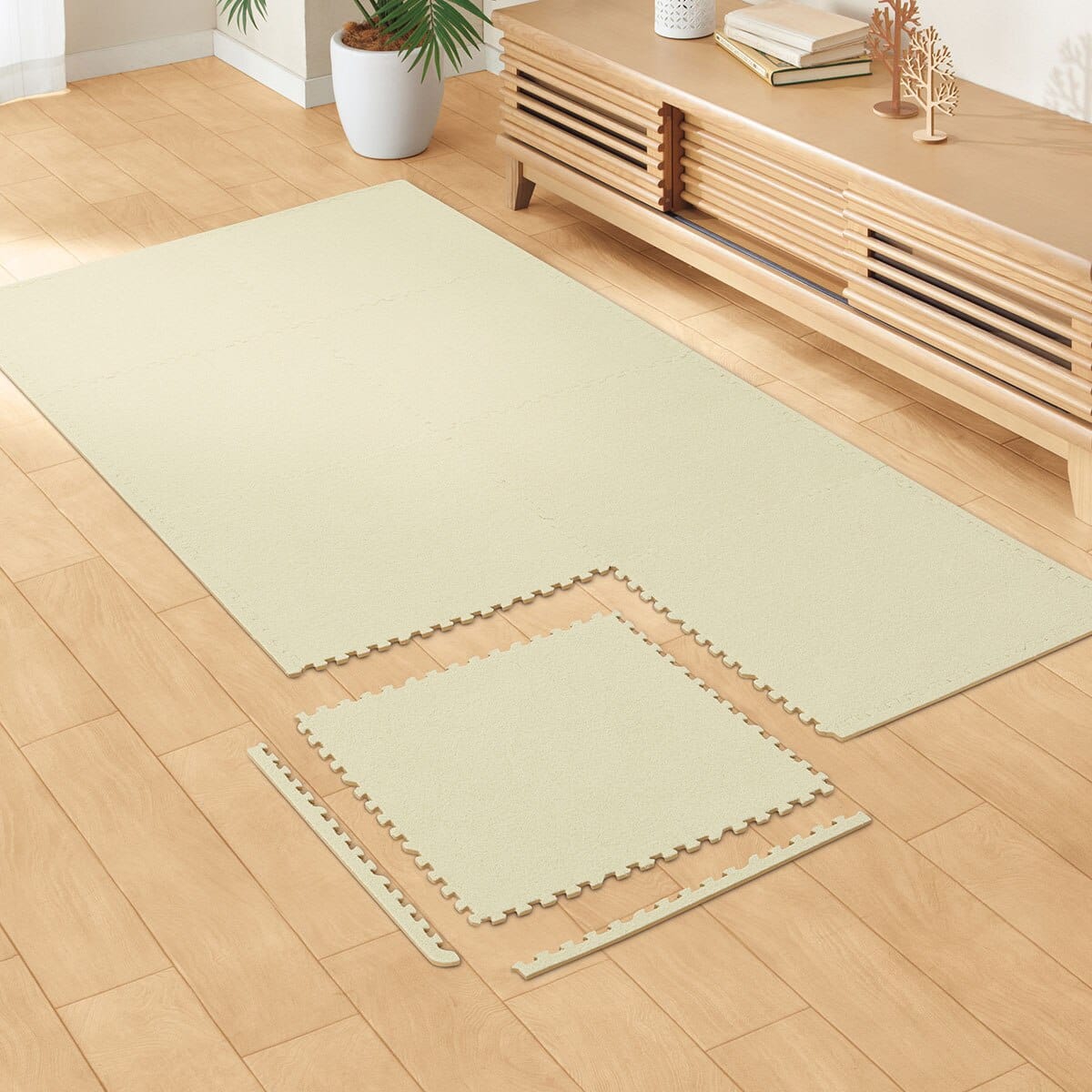 ニトリ 【デコホーム商品】洗えるやわらか起毛のジョイントマット(NウォッシュIV 8枚入りフチツキ) - 通販 | 家具とインテリアの通販 ...