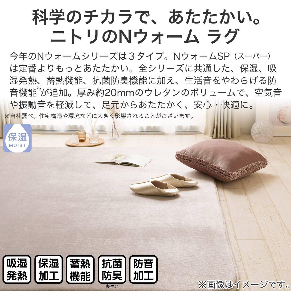 20mmウレタン入り防音+保温+吸湿発熱+蓄熱ラグ(NウォームSP nsDA01