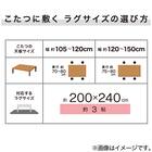20mmウレタン入り防音+保温+吸湿発熱+蓄熱ラグ(NウォームSP nsDA01 MO200X240) 20枚目画像