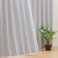 【デコホーム商品】遮光ドレープカーテン(ステラGY 100X135X2)