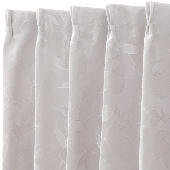 遮光2級・遮熱・裏地付きカーテン(サシャ 100X135X2 LGY DH46) 4枚目画像