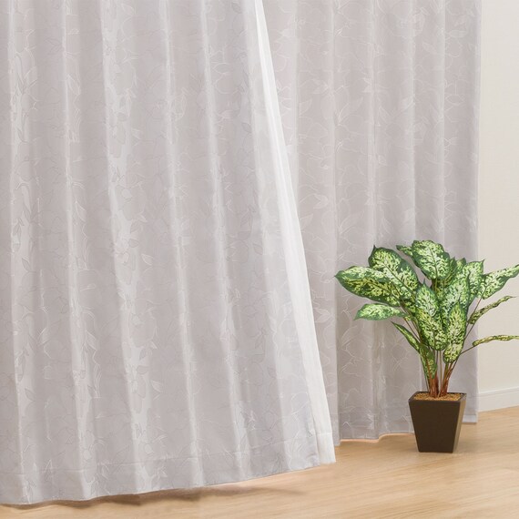 遮光2級・遮熱・裏地付きカーテン(サシャ 100X135X2 LGY DH46) 1枚目画像