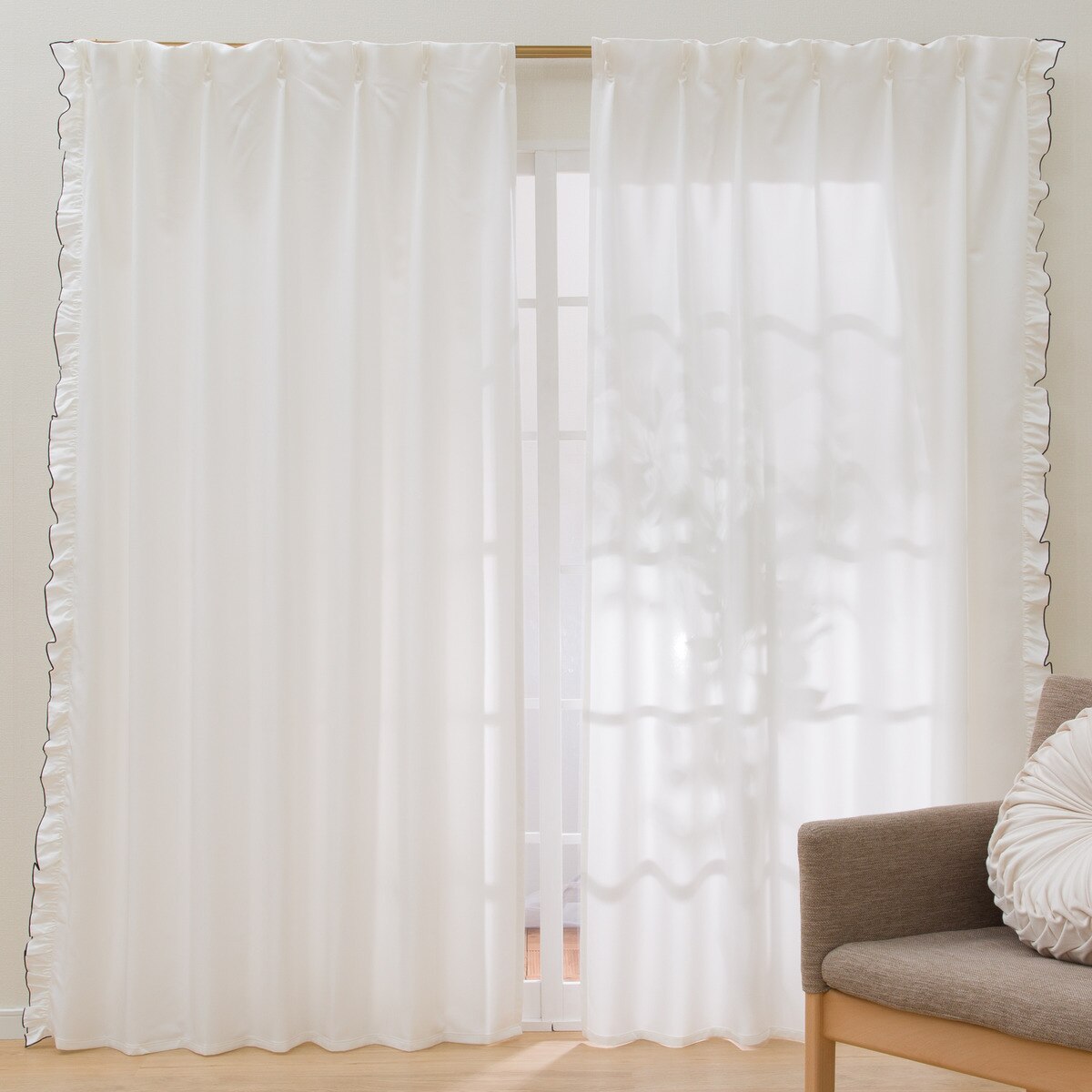 形状記憶ドレープカーテン（100X200X2 WH DH118） | ニトリネット